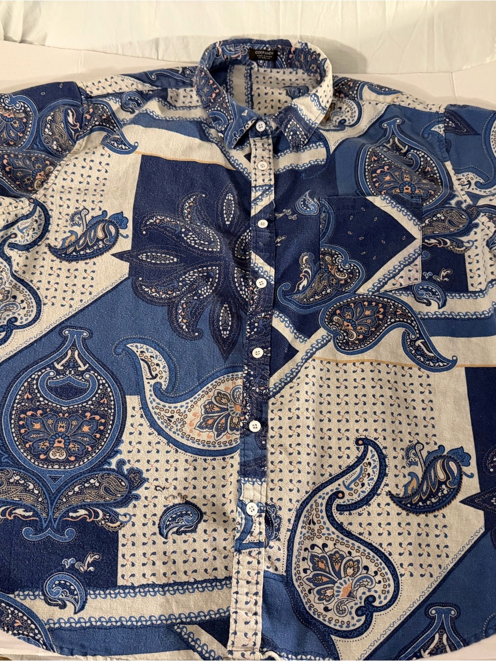 #291 Men's Blue Paisley Button-Down Shirt by Croft & Barrow